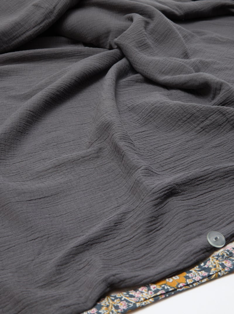 Parure de lit 2 personnes (240 x 220cm) en gaze de coton - Kiabi Home Bleu - Kiabi