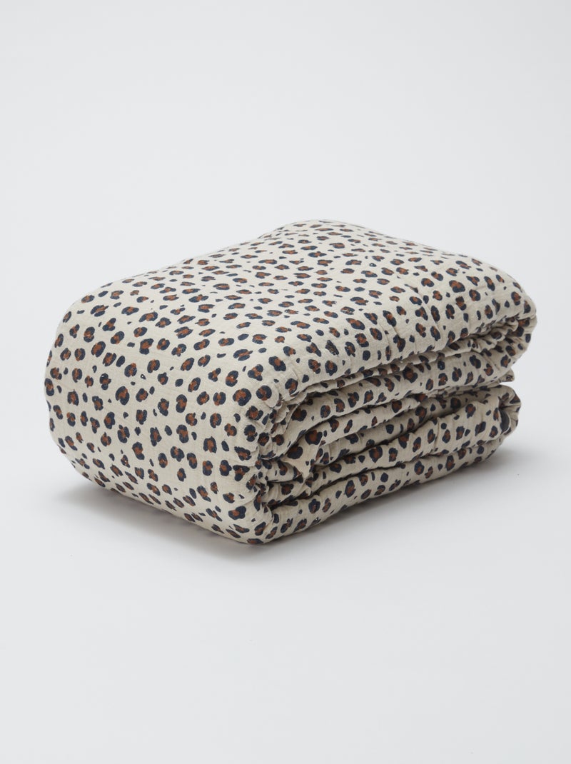 Parure de lit 2 personnes (240 x 220cm) en gaze de coton - Kiabi Home Leopard - Kiabi