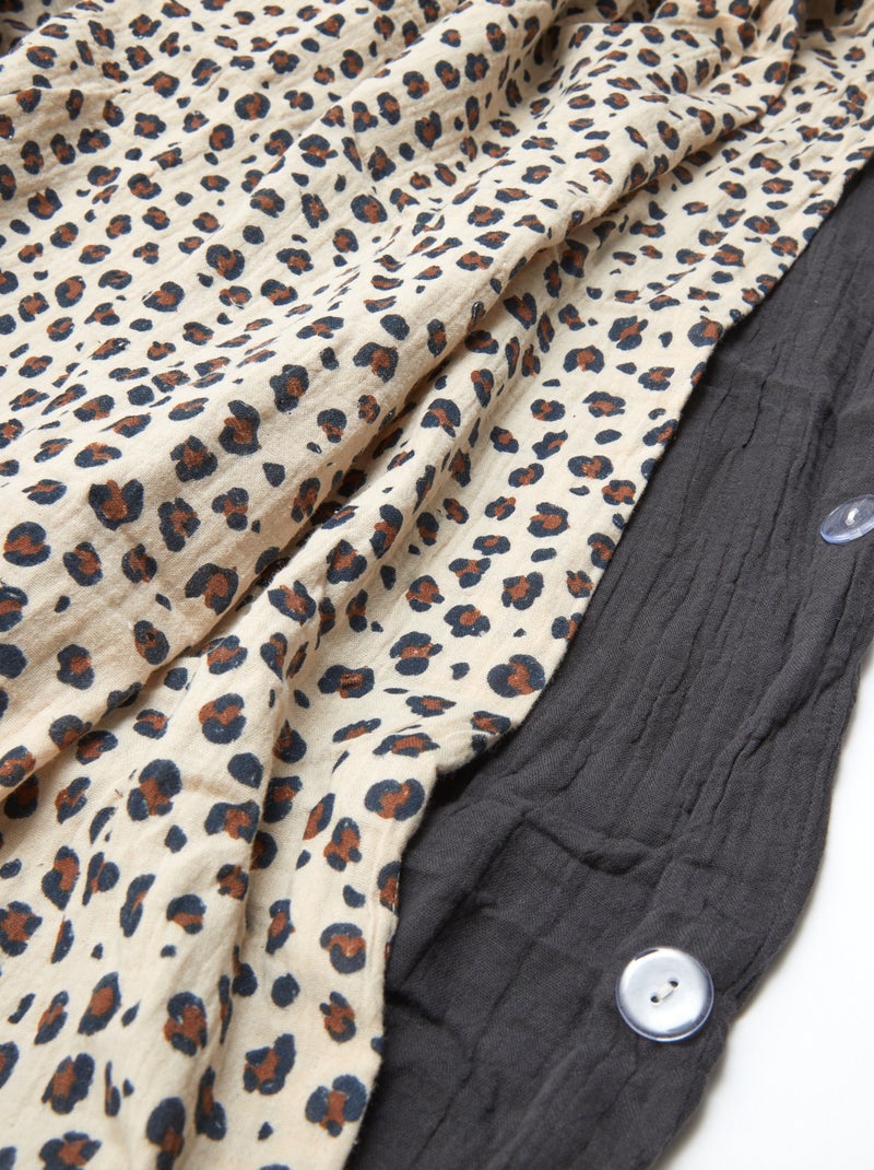 Parure de lit 2 personnes (240 x 220cm) en gaze de coton - Kiabi Home Leopard - Kiabi