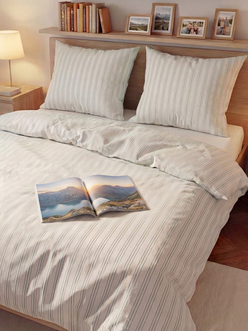 Parure de lit 2 personnes (260 x 240cm) en coton - Kiabi Home - Kiabi