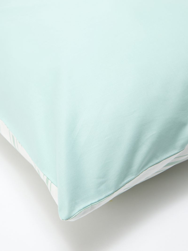 Parure de lit 2 personnes (260 x 240cm) en coton - Kiabi Home Rayé bleu - Kiabi