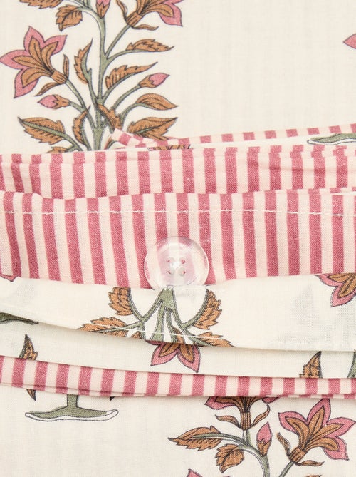 Parure de lit 2 personnes 260x240 cm en coton - Kiabi