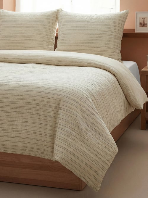 Parure de lit 2 personnes (260x240cm) en gaze de coton - Kiabi Home - Kiabi