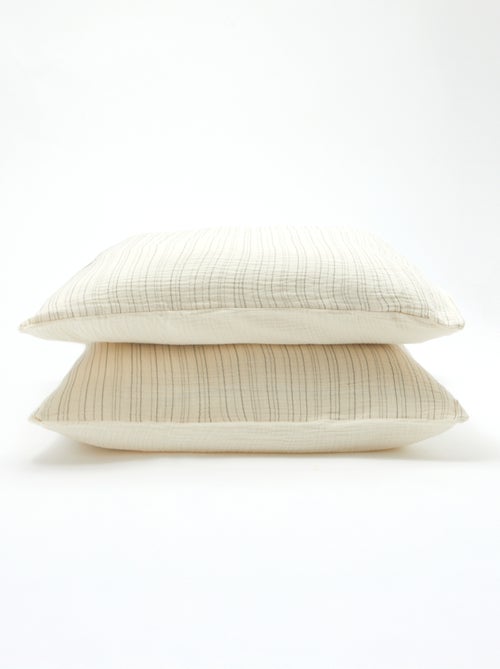 Parure de lit 2 personnes (260x240cm) en gaze de coton - Kiabi Home - Kiabi