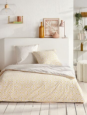 Parure de lit 2 personnes 3 pièces - Housse de couette + 2 taies d'oreiller