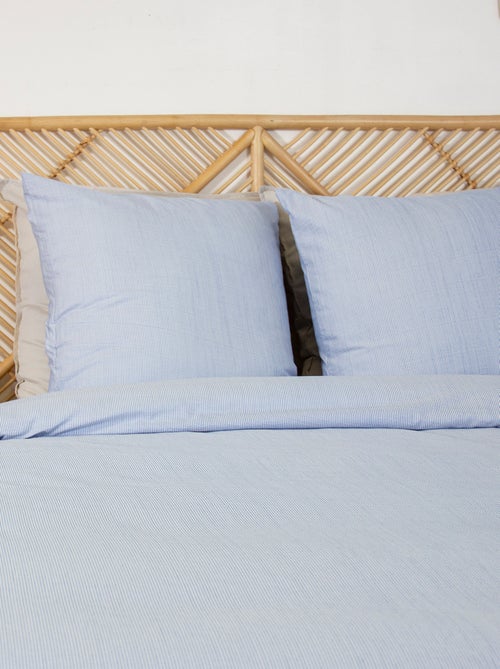 Parure de lit 2 personnes 3 pièces - Housse de couette + 2 taies d'oreiller - Kiabi