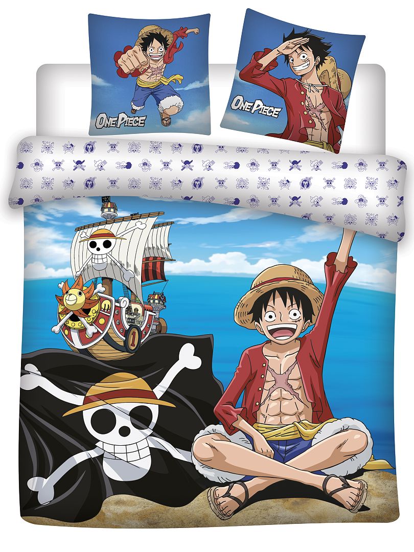 Parure de lit 2 personnes 'One Piece' bleu - Kiabi