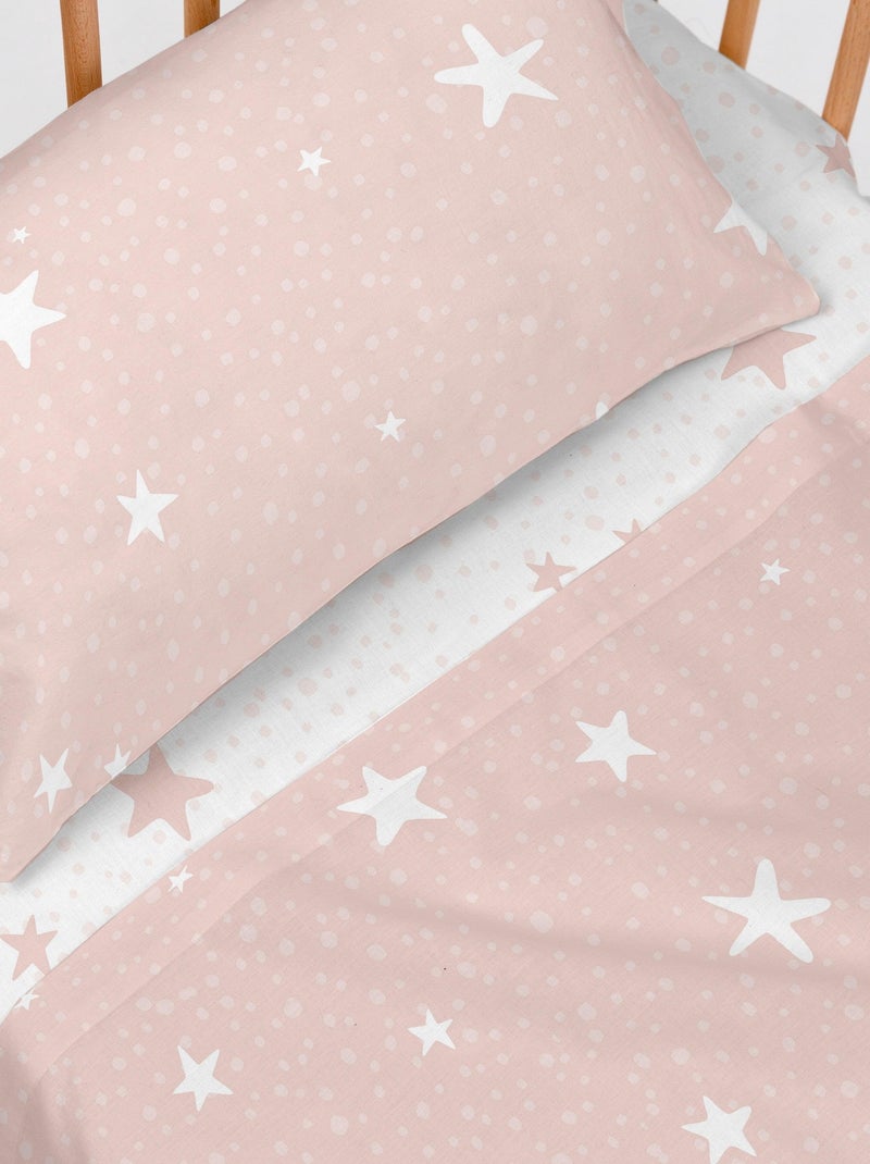 Parure de lit 2 pi?ces Little star Lit B?b? "Happyfriday" Rose - Kiabi