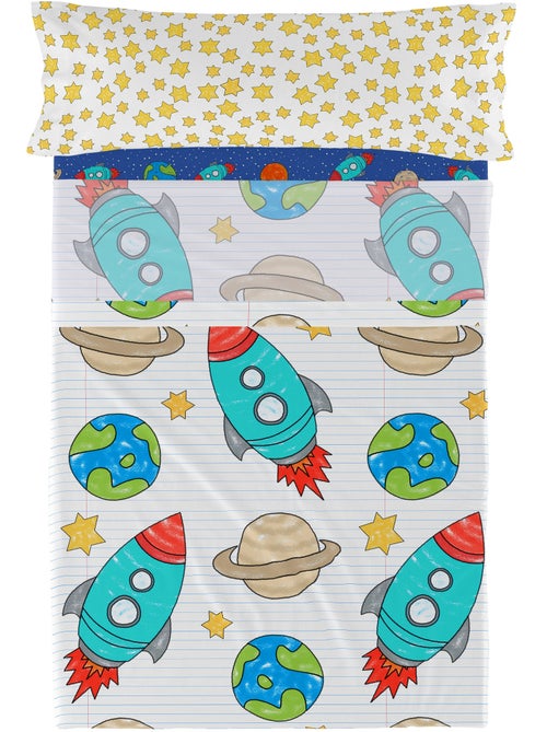 Parure de lit 2 pi?ces Space rocket "Happyfriday" - Kiabi Parure de lit 2 pi?ces Space rocket "Happyfriday" - Kiabi