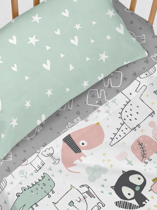 Parure de lit 2 pièces Best buddies Berceau "Happyfriday" - Kiabi Parure de lit 2 pièces Best buddies Berceau "Happyfriday" - Kiabi