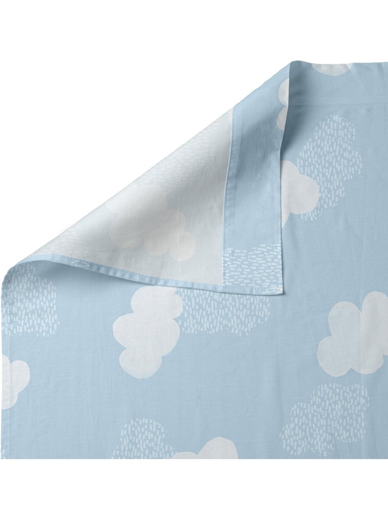 Parure de lit 2 pièces Clouds "Happyfriday" Bleu - Kiabi