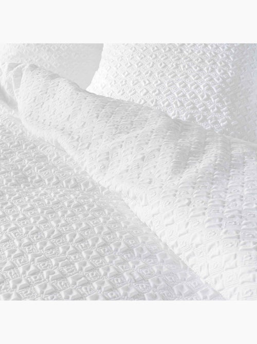 Parure de lit 2 pièces en coton réversible gaufré housse + taie - Kiabi