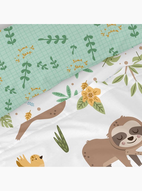 Parure de lit 2 pièces Happy sloth "Happyfriday" - Kiabi Parure de lit 2 pièces Happy sloth "Happyfriday" - Kiabi