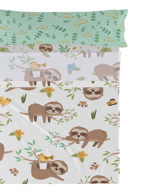 Parure de lit 2 pièces Happy sloth "Happyfriday" - Kiabi Parure de lit 2 pièces Happy sloth "Happyfriday" - Kiabi