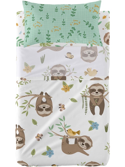 Parure de lit 2 pièces Happy sloth Lit Bébé "Happyfriday" - Kiabi Parure de lit 2 pièces Happy sloth Lit Bébé "Happyfriday" - Kiabi
