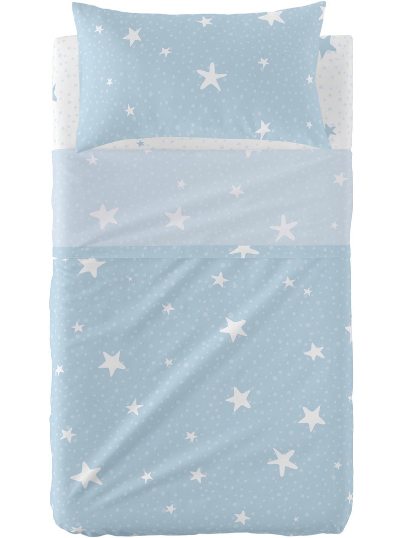 Parure de lit 2 pièces Little star Lit Bébé "Happyfriday" Bleu - Kiabi