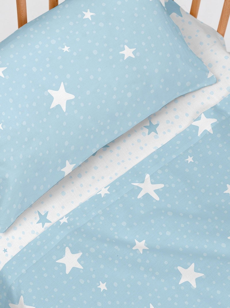 Parure de lit 2 pièces Little star Lit Bébé "Happyfriday" Bleu - Kiabi