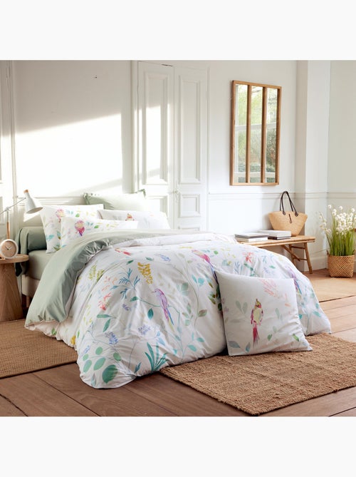 Parure de lit 2 pièces percale de coton 80 fils housse + taie - Kiabi Parure de lit 2 pièces percale de coton 80 fils housse + taie - Kiabi