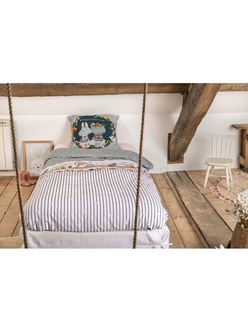 Parure de lit + 2 taies d'oreiller – coton 57 fils jardinage - Kiabi Parure de lit + 2 taies d'oreiller – coton 57 fils jardinage - Kiabi