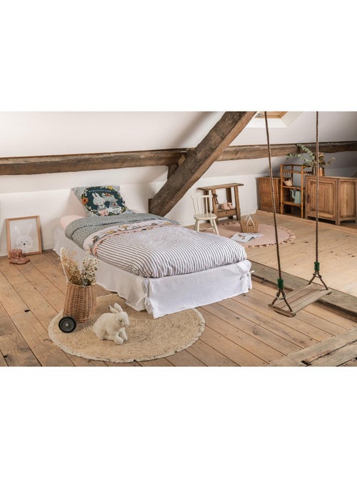 Parure de lit + 2 taies d'oreiller – coton 57 fils jardinage - Kiabi Parure de lit + 2 taies d'oreiller – coton 57 fils jardinage - Kiabi