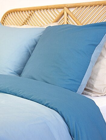 Parure de lit + 2 taies d'oreiller en coton uni 240x220 - 260x240
