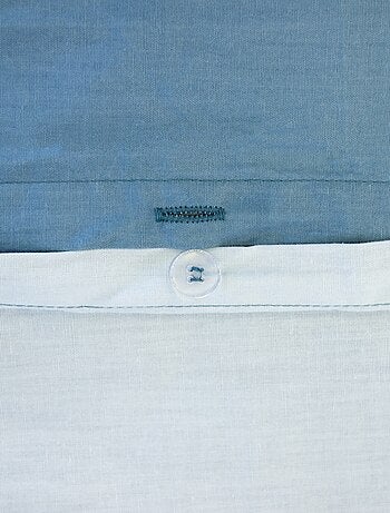 Parure de lit + 2 taies d'oreiller en coton uni 240x220 - 260x240