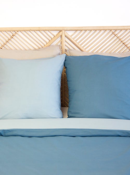 Parure de lit + 2 taies d'oreiller en coton uni 240x220 - 260x240 - Kiabi