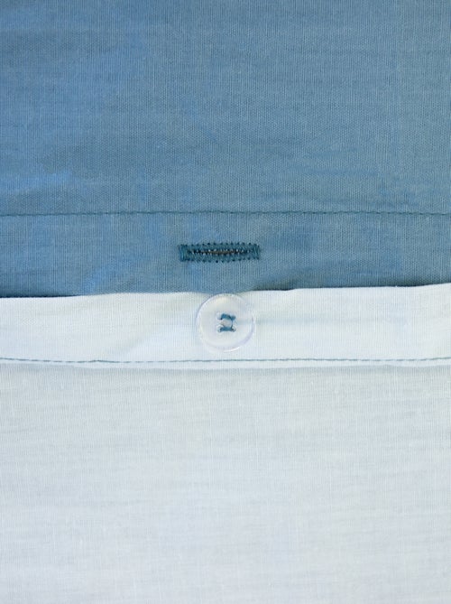 Parure de lit + 2 taies d'oreiller en coton uni 240x220 - 260x240 - Kiabi