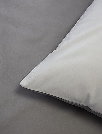 Parure de lit + 2 taies d'oreiller en coton uni 240x220 - 260x240