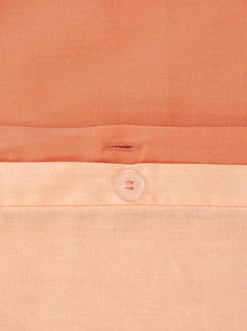 Parure de lit + 2 taies d'oreiller en coton uni 240x220 - 260x240 - Kiabi