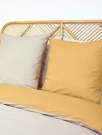 Parure de lit + 2 taies d'oreiller en coton uni 240x220 - 260x240