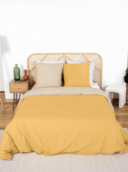 Parure de lit + 2 taies d'oreiller en coton uni 240x220 - 260x240 - Kiabi