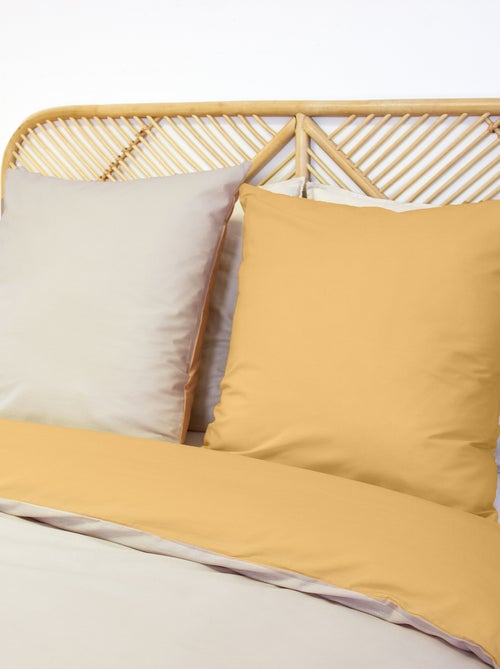 Parure de lit + 2 taies d'oreiller en coton uni 240x220 - 260x240 - Kiabi