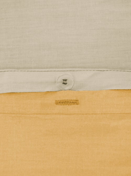 Parure de lit + 2 taies d'oreiller en coton uni 240x220 - 260x240 - Kiabi