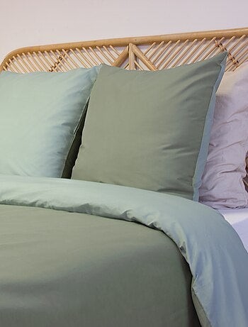 Parure de lit + 2 taies d'oreiller en coton uni 240x220 - 260x240