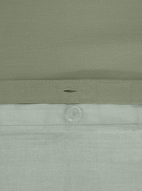 Parure de lit + 2 taies d'oreiller en coton uni 240x220 - 260x240 - Kiabi