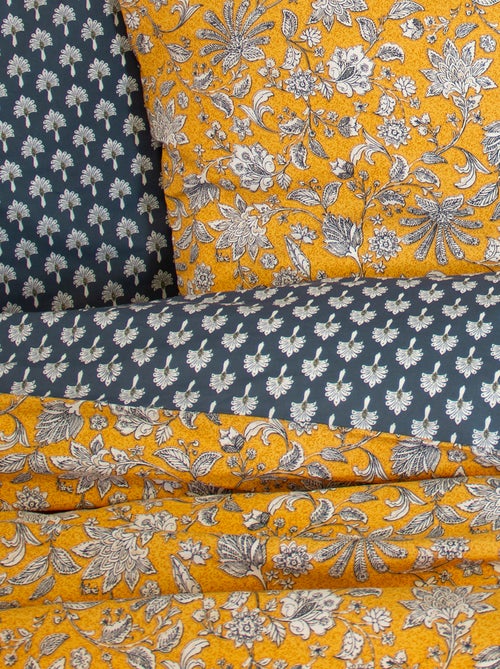 Parure de lit 3 pièces - 2 personnes - Housse de couette + 2 taies d'oreiller - Kiabi