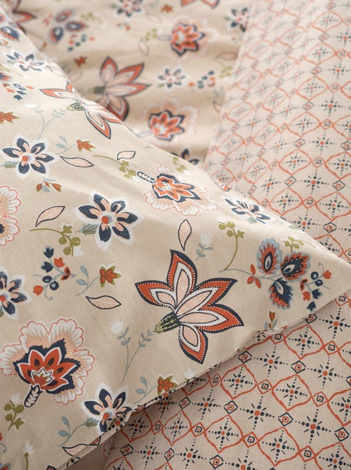 Parure de lit 3 pièces 2 personnes - Housse de couette + 2 taies d'oreiller - Kiabi