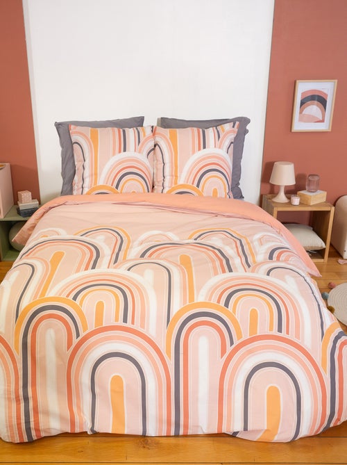 Parure de lit 3 pièces 2 personnes - Housse de couette + 2 taies d'oreiller - Kiabi