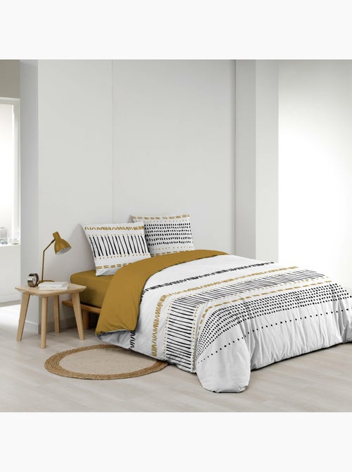 Parure de lit 3 pièces – 240 x 220 cm – 100% coton – 42 fils chicago - Kiabi