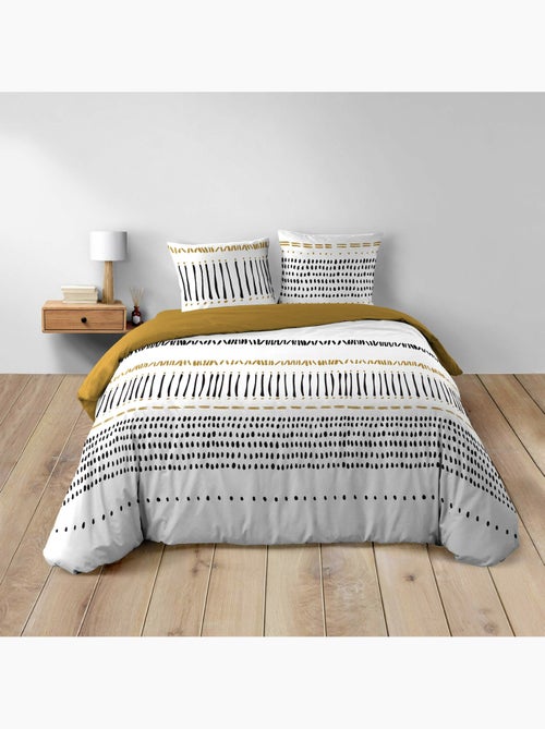 Parure de lit 3 pièces – 240 x 220 cm – 100% coton – 42 fils chicago - Kiabi