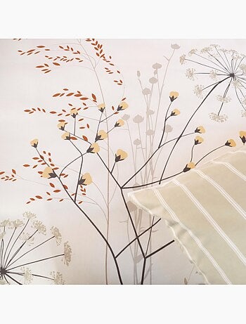 Parure de lit 3 pièces à fleurs verso rayures