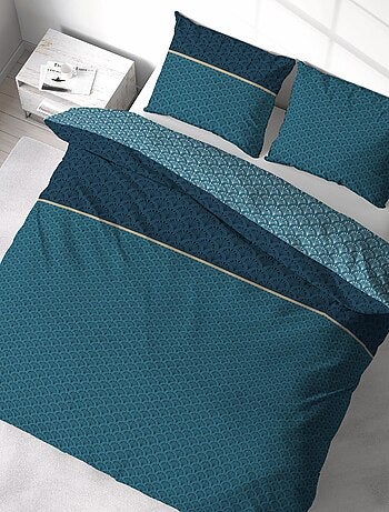 Parure de lit 3 pièces à motifs géométriques réversible