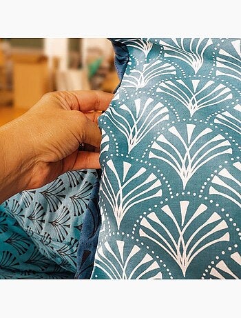 Parure de lit 3 pièces à motifs géométriques réversible