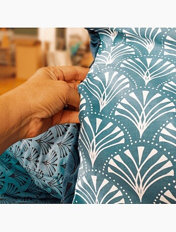 Parure de lit 3 pièces à motifs géométriques réversible