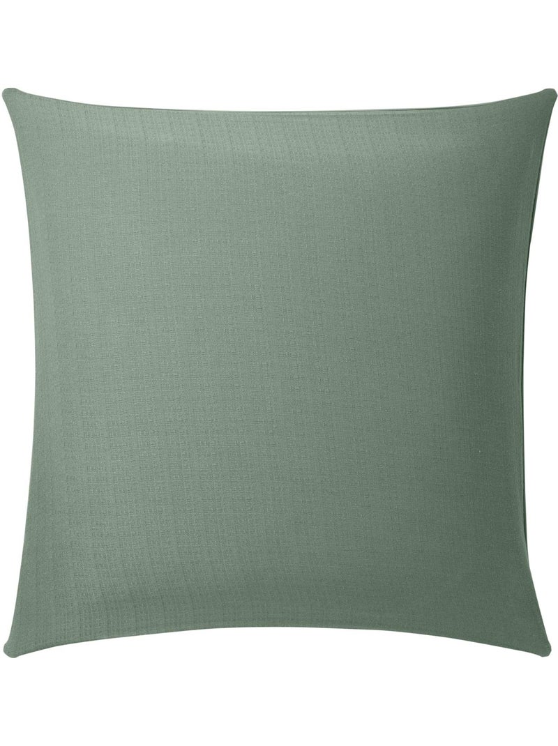 Parure de lit 3 pièces en coton tissage épais housse + taies Vert - Kiabi