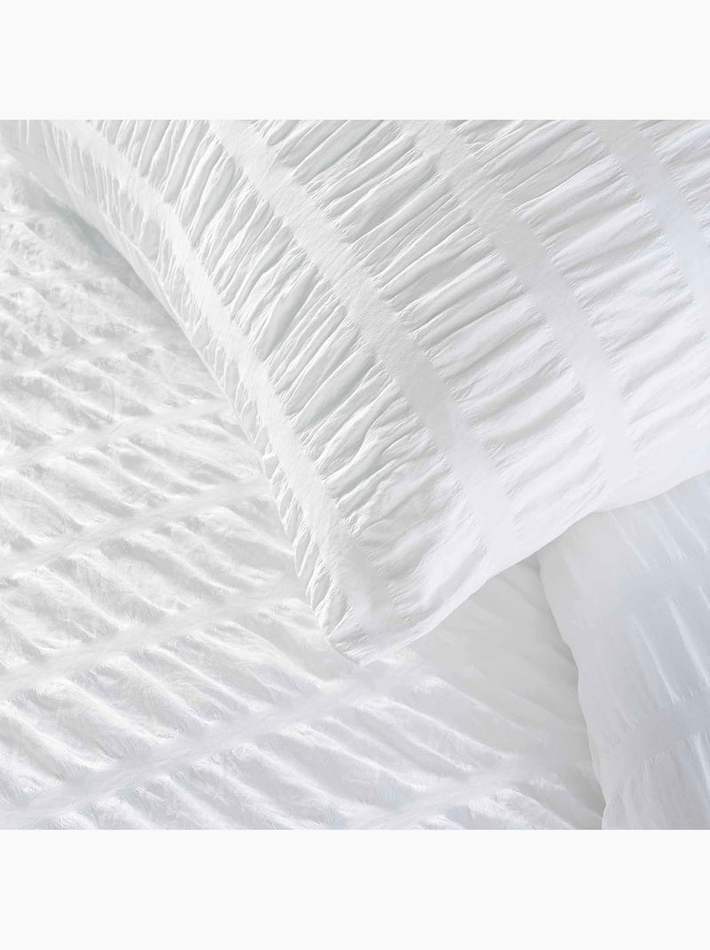 Parure de lit 3 pièces en microfibre Blanc - Kiabi