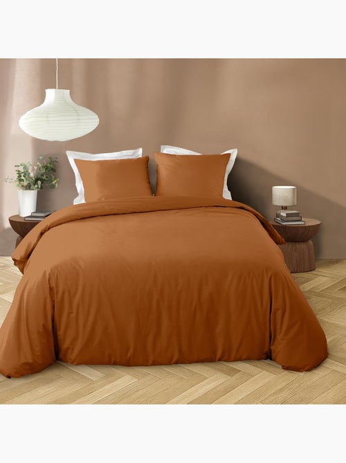 Parure de lit 3 pièces en microfibre unie lavée housse + taies - Kiabi