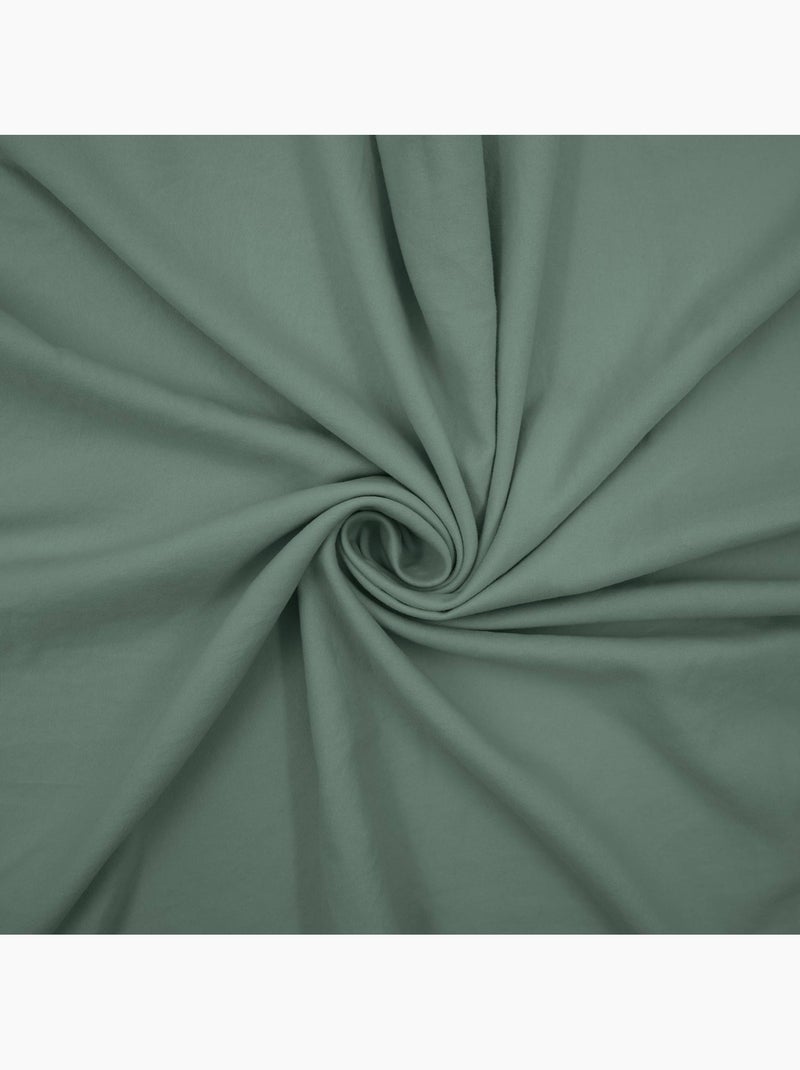 Parure de lit 3 pièces en microfibre unie lavée housse + taies Vert - Kiabi
