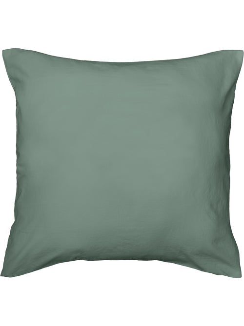 Parure de lit 3 pièces en microfibre unie lavée housse + taies - Kiabi